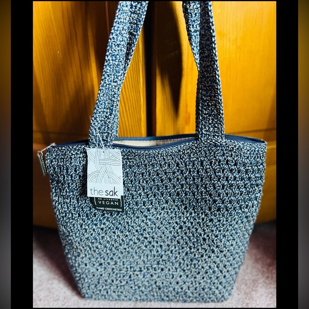 The Sak Navy and Gray Vegan Tote Bag